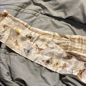 Butterfly Print Silk Scarf/twilly/headband